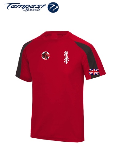 Karate GB Red Black Training Shirt